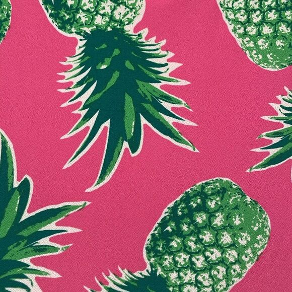 C. Wonder- Pineapple Print All Over Hot Pink & Green Mini Loose Fit Dress Size M - Picture 5 of 10